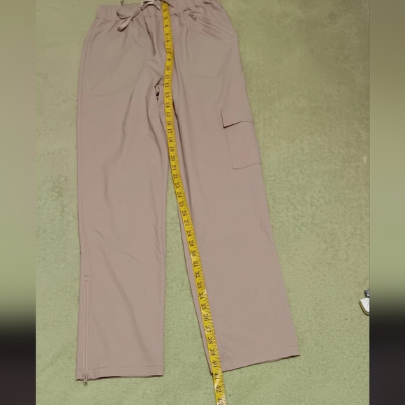 Thrive Societe Everyday Yoga Cargo Pants Women Zipp Pockets SzXS Tan - Picture 12 of 16